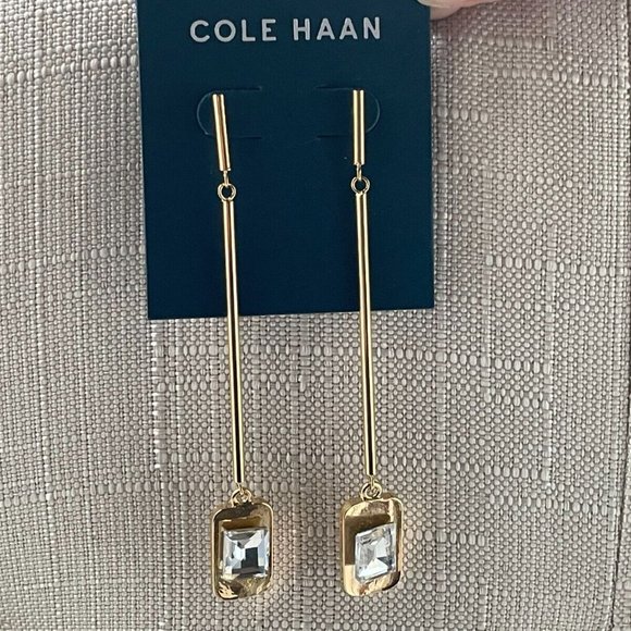 Botkier Women Earrings Gold Tone Long Drop dangle Ear Jewelry New - Picture 11 of 11